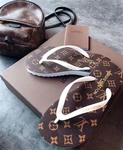 lv flip flops women's|louis vuitton monogram flip flops.